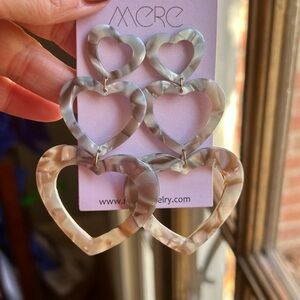 Mere Heart-Shaped Dangle Earrings